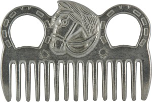 York Grzebień metalowy z końską głową
